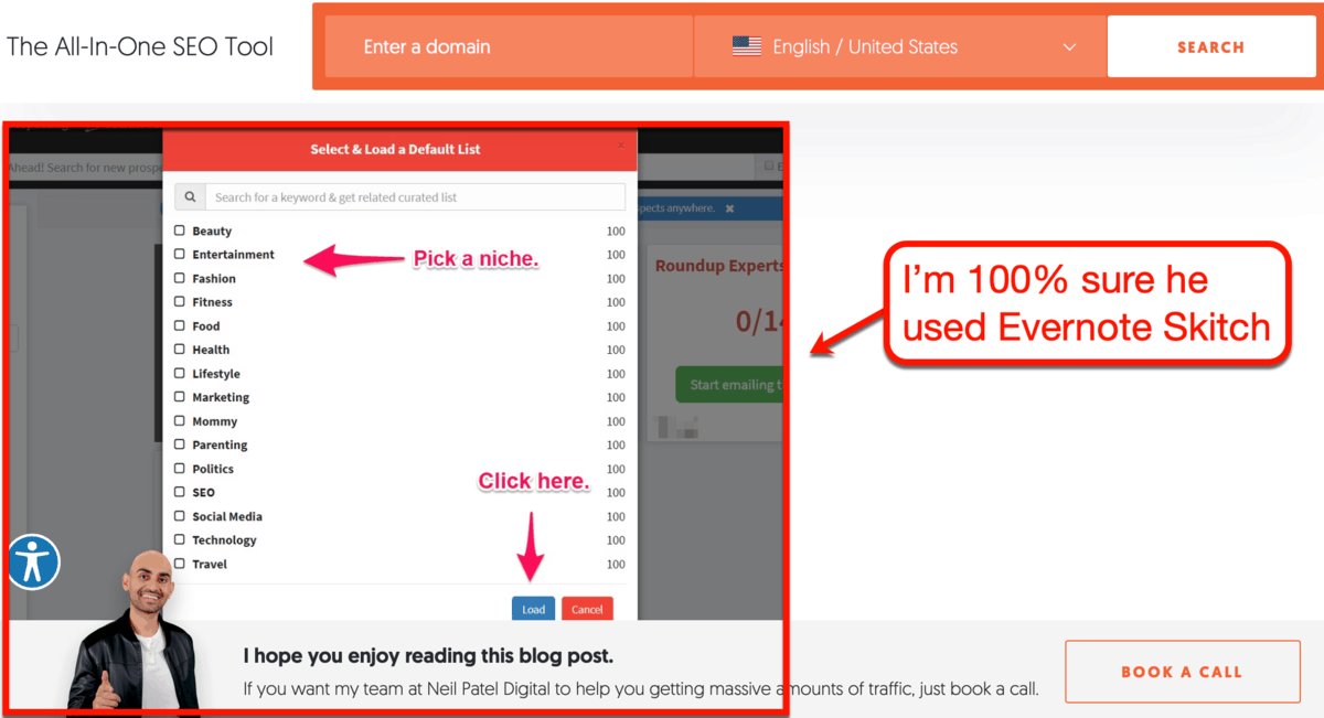 Neil Patel Uses Evernote Skitch