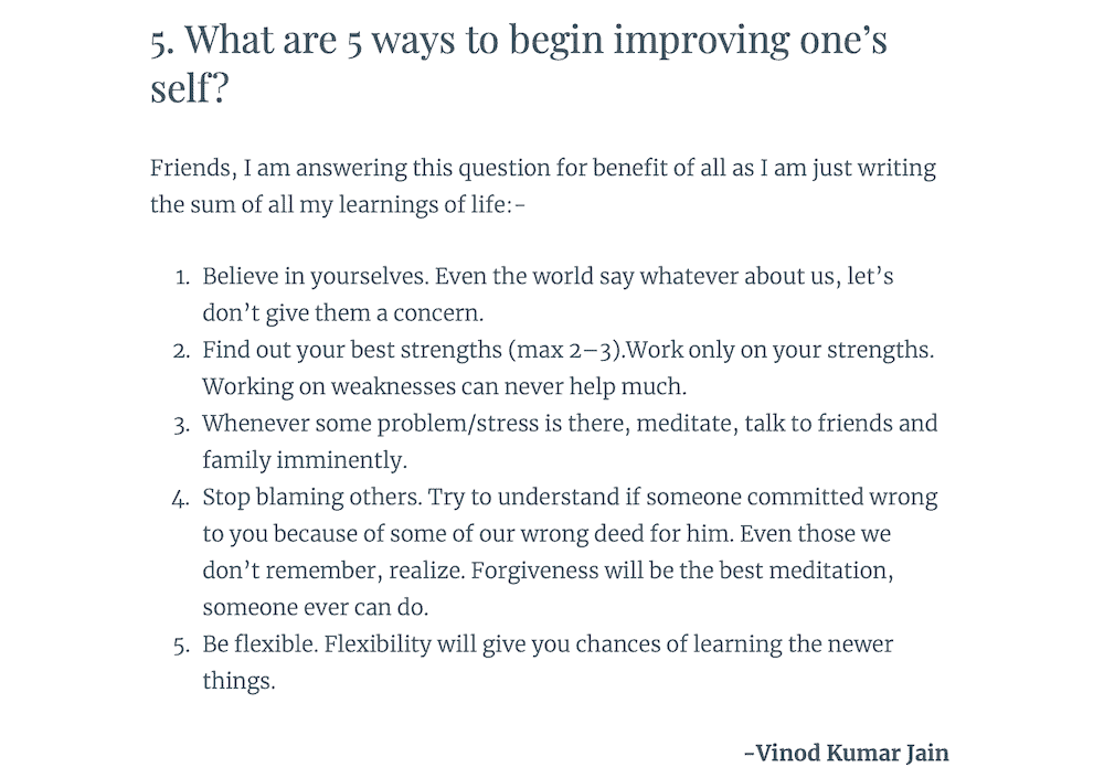 Nikki's Quora answer roundup