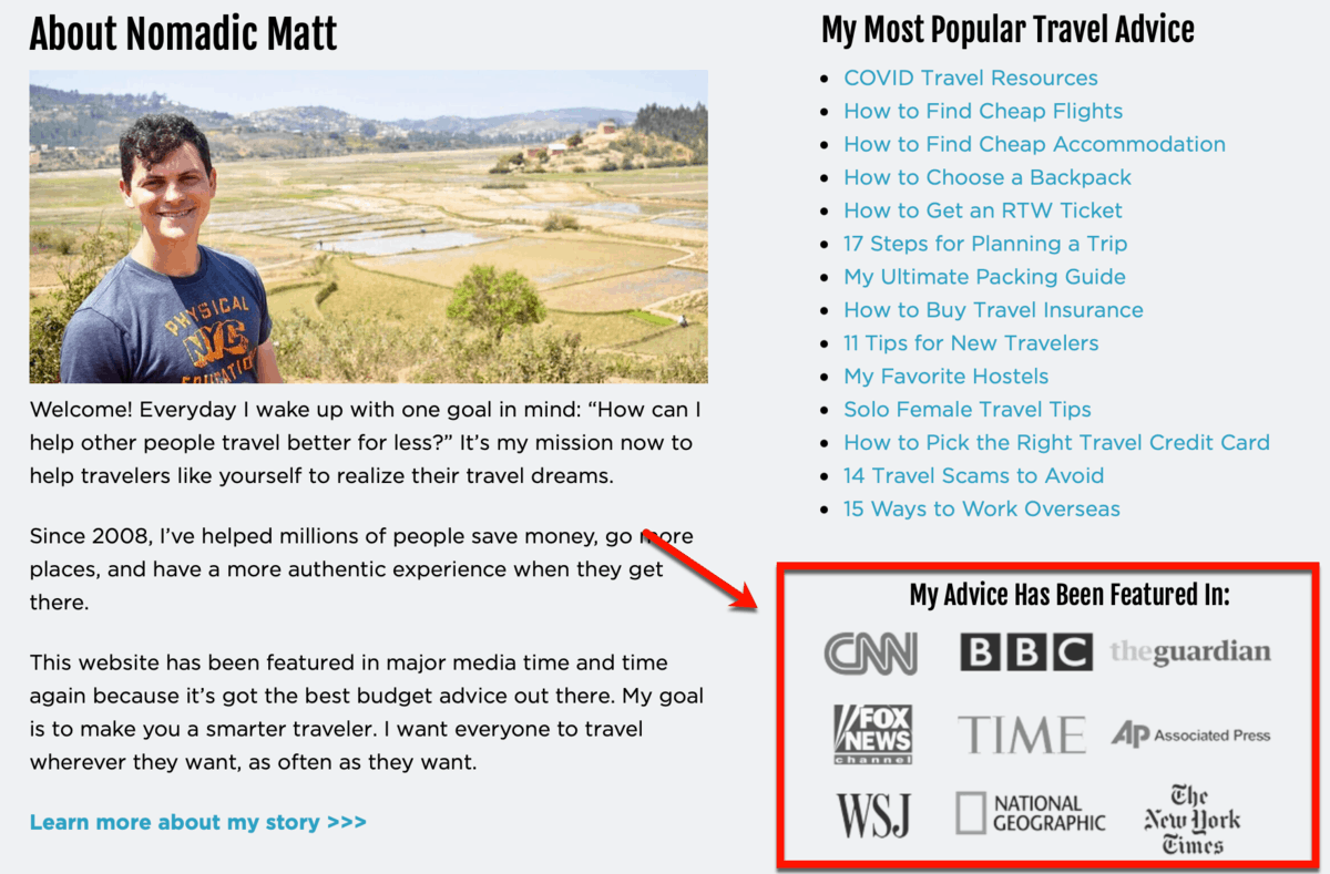 As Seen In Banners from Nomadic Matt