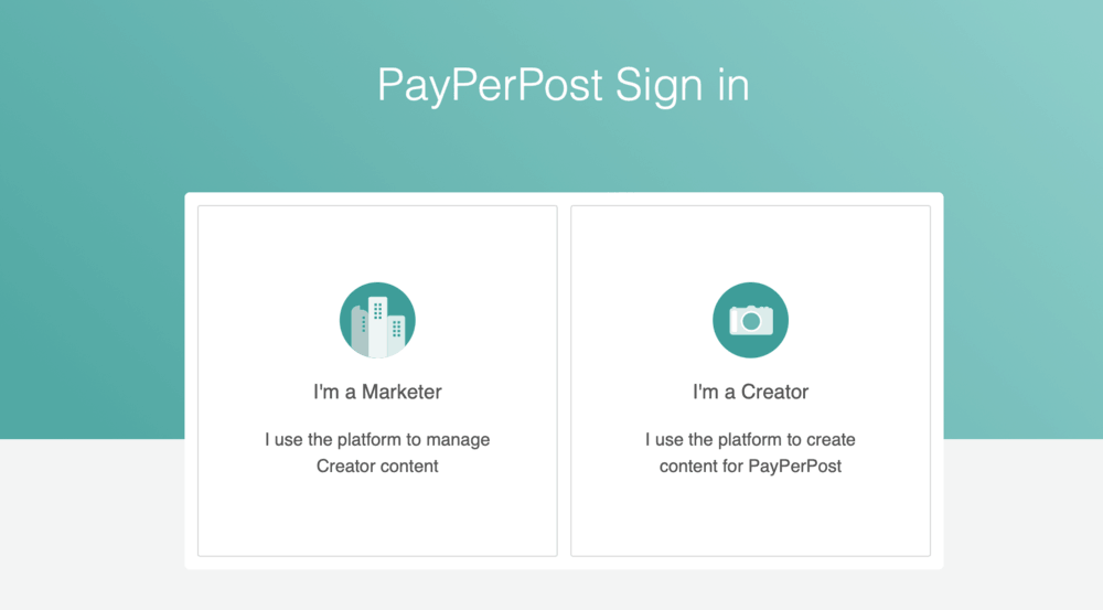 PayPerPost Sign In Page