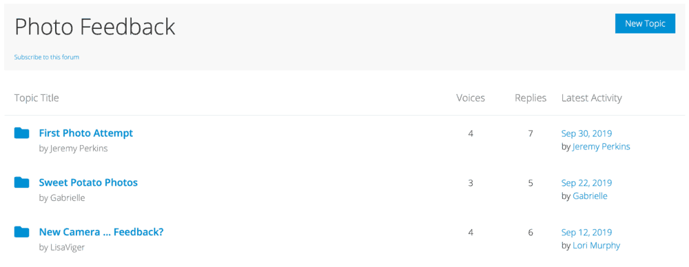 Photo Feedback Forum