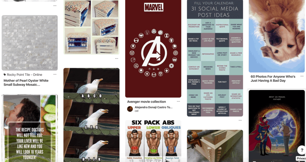 Types of Content Being Promoted on Pinterest