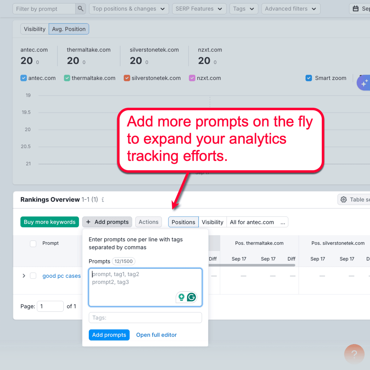Add More Prompts Form
