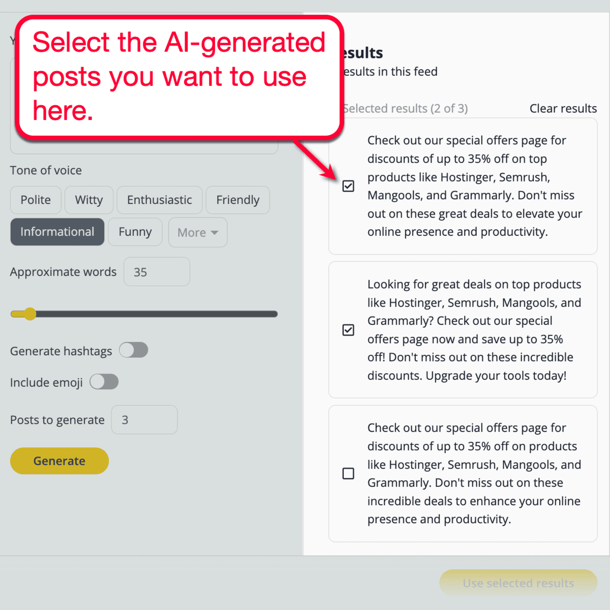AI Generated Outputs