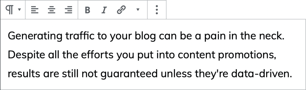 Example of a problem statement