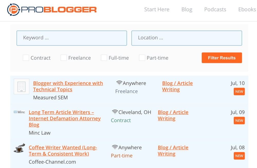 ProBlogger Job Board
