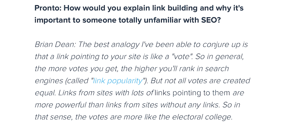 Pronto Marketing interview post