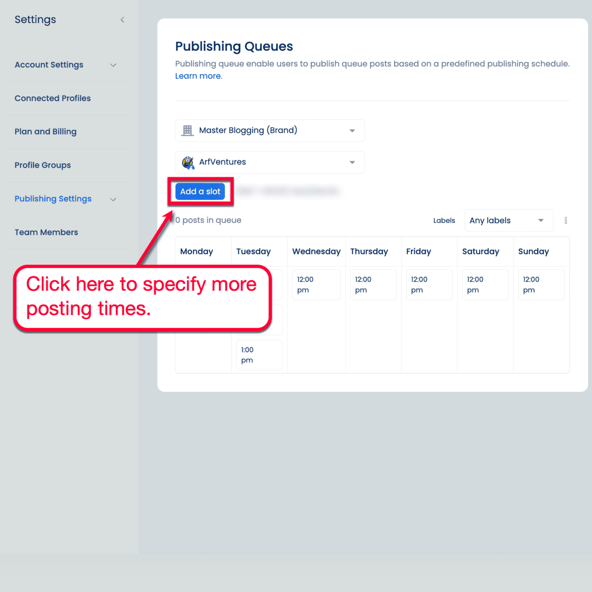 Vista Social Publishing Queue