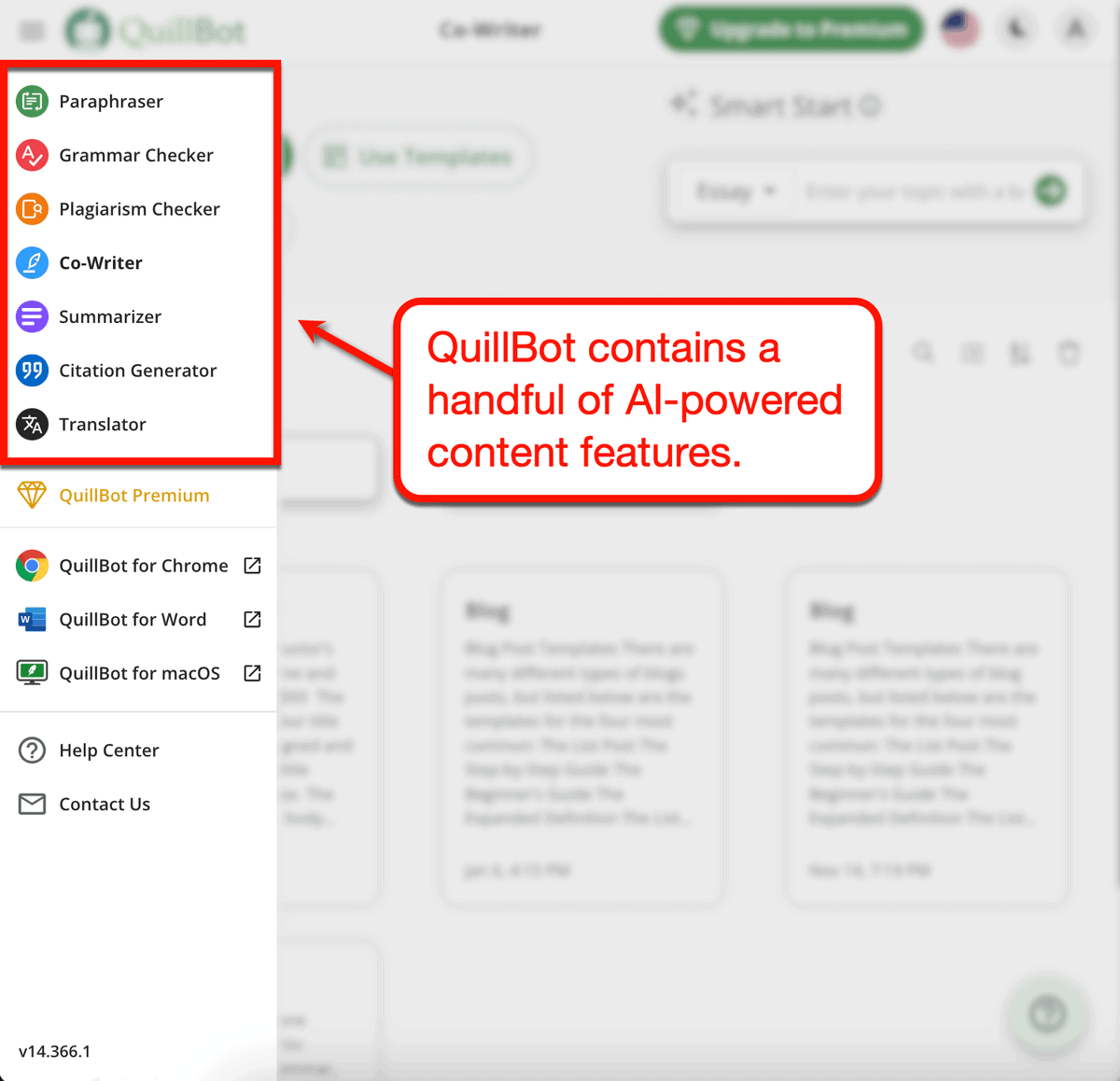 QuillBot AI content tools