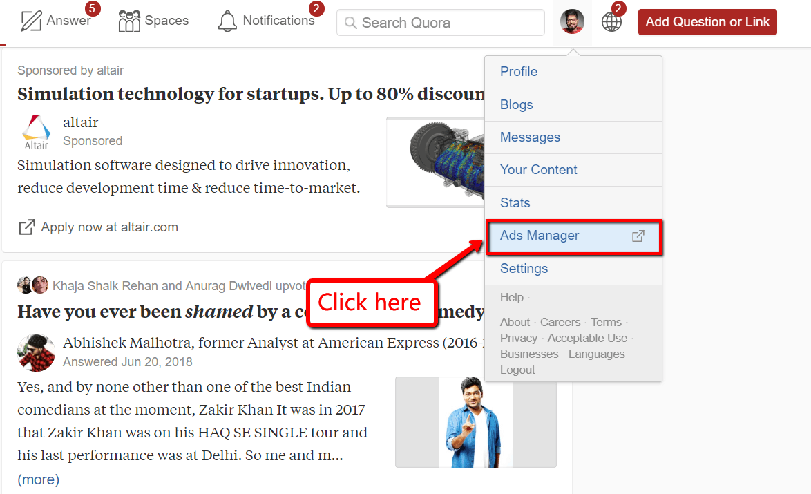 quora ads manager
