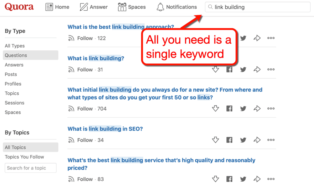 Quora Asking a Question
