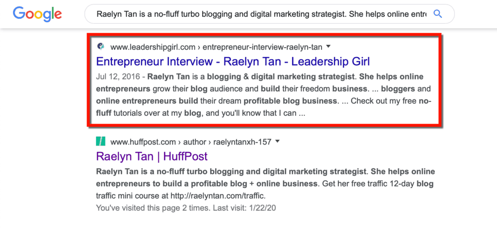 Raelyn Tan Bio in Other Sites