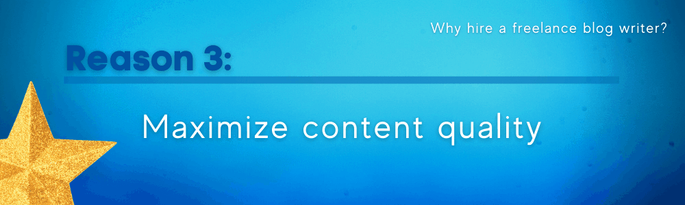 Reason 3 for hiring freelancers