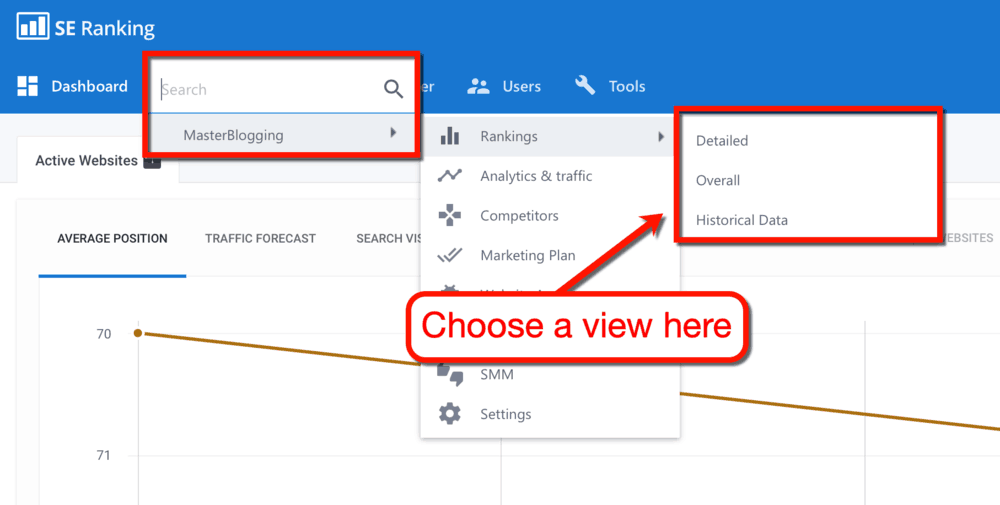How to View Keyword Rankings in SE Ranking