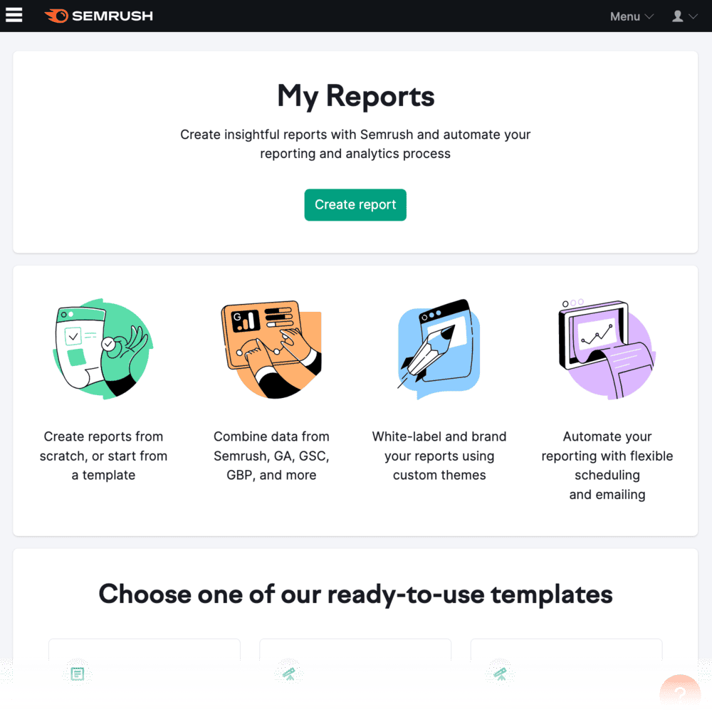 Semrush Reporting Tool