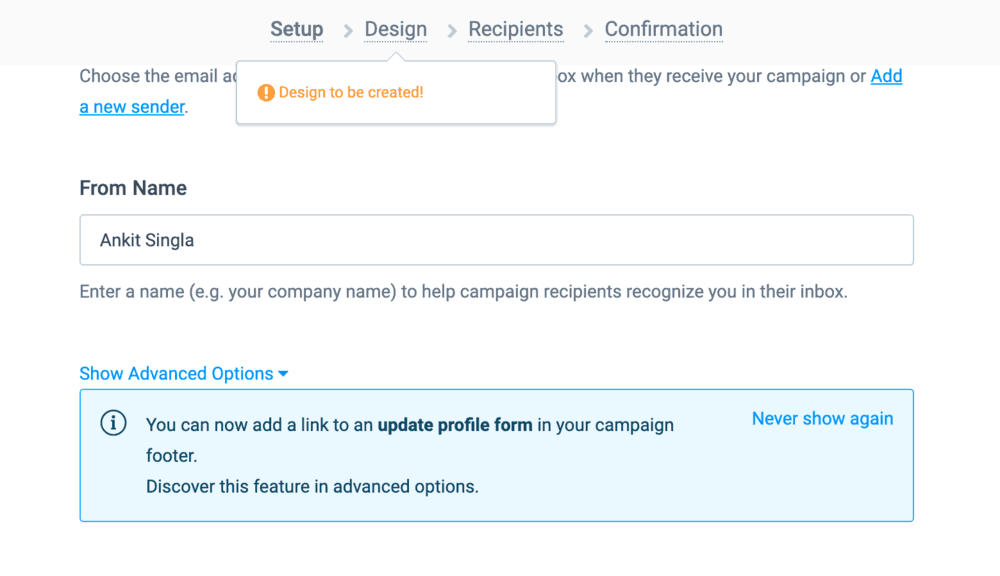 Sendinblue Campaign Creation