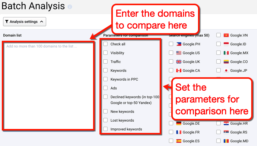 Batch Analysis Window