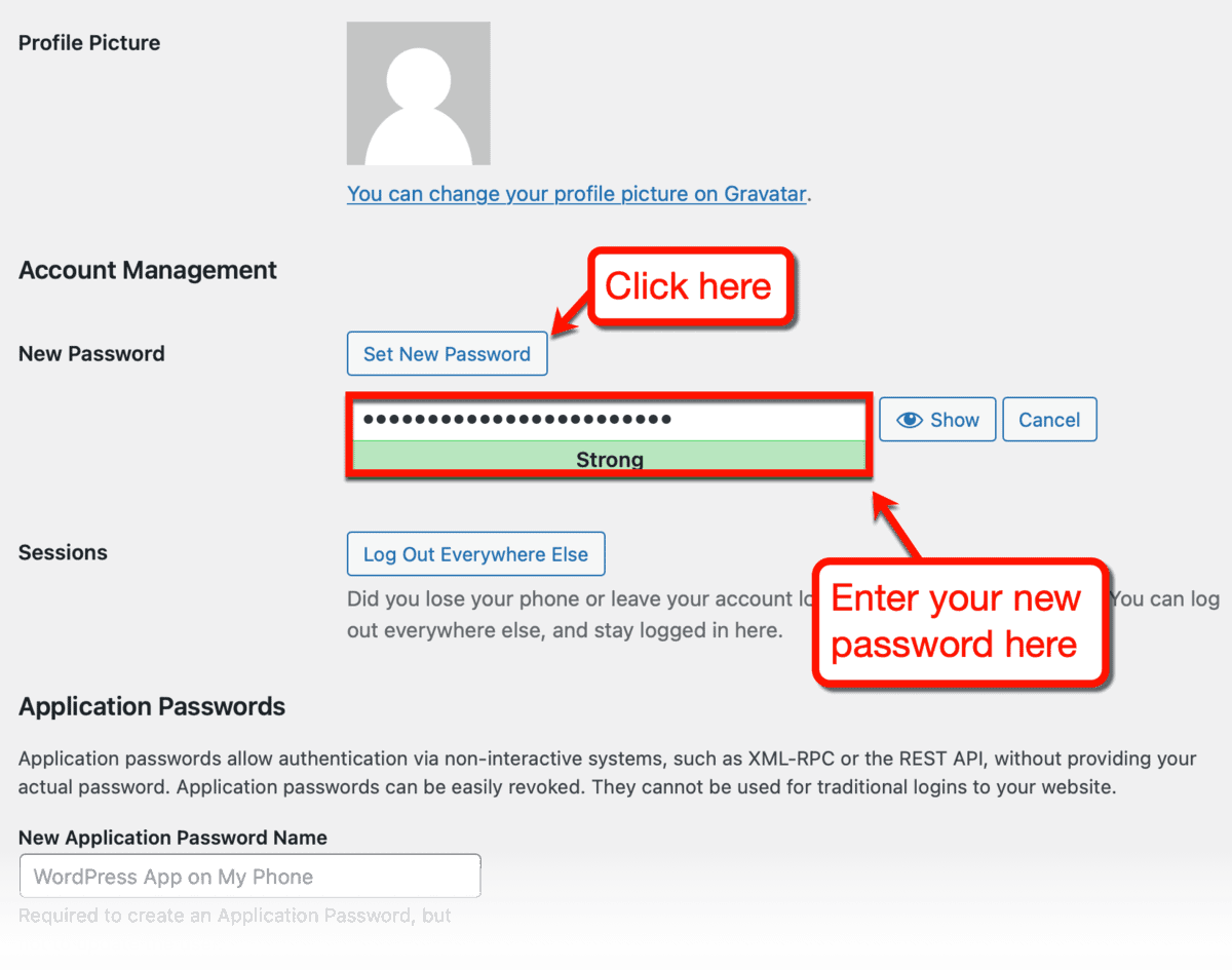 WordPress New Password Tool