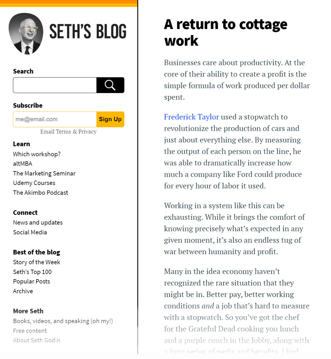 Seth's Blog