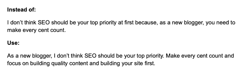 How to Write Shorter Sentences