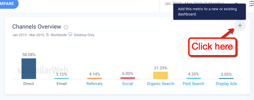 SimilarWeb Add New Metric