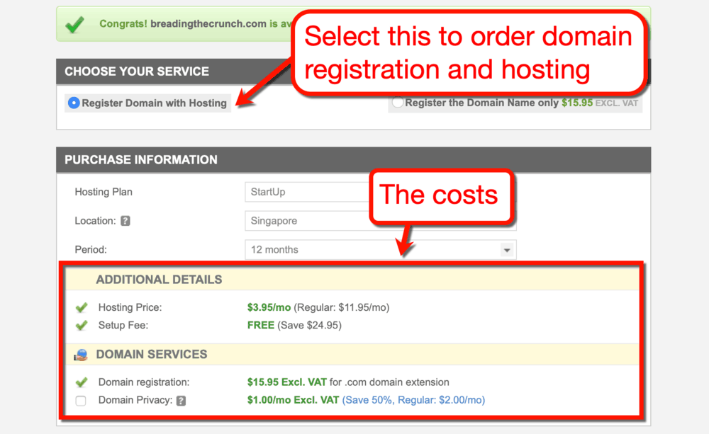 SiteGround Pricing Estimate