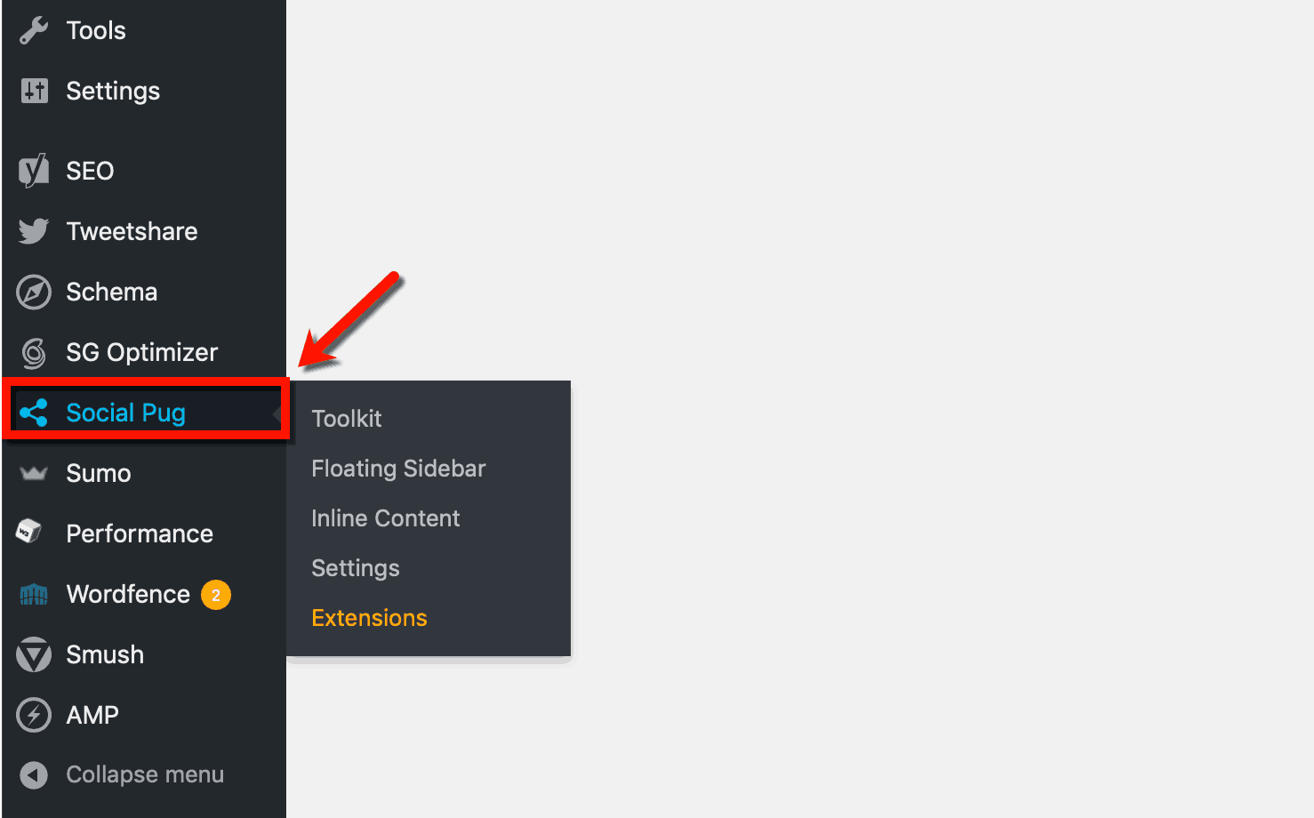 Social Pug from Dashboard
