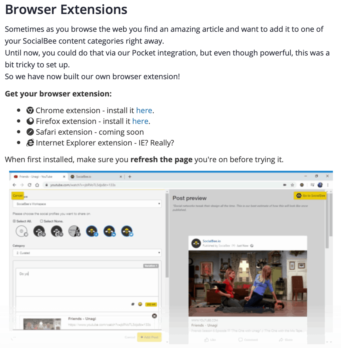 SocialBee Browser Extension