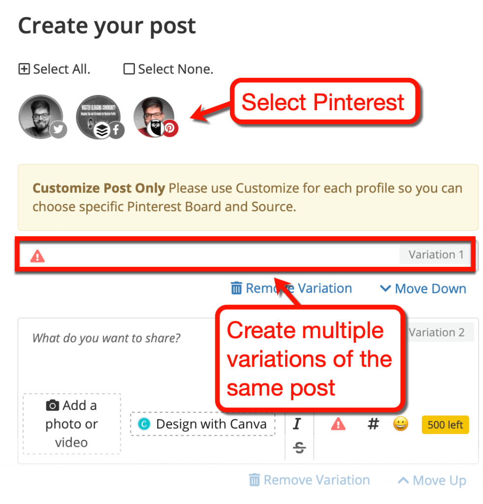 Creating New Posts in SocialBee