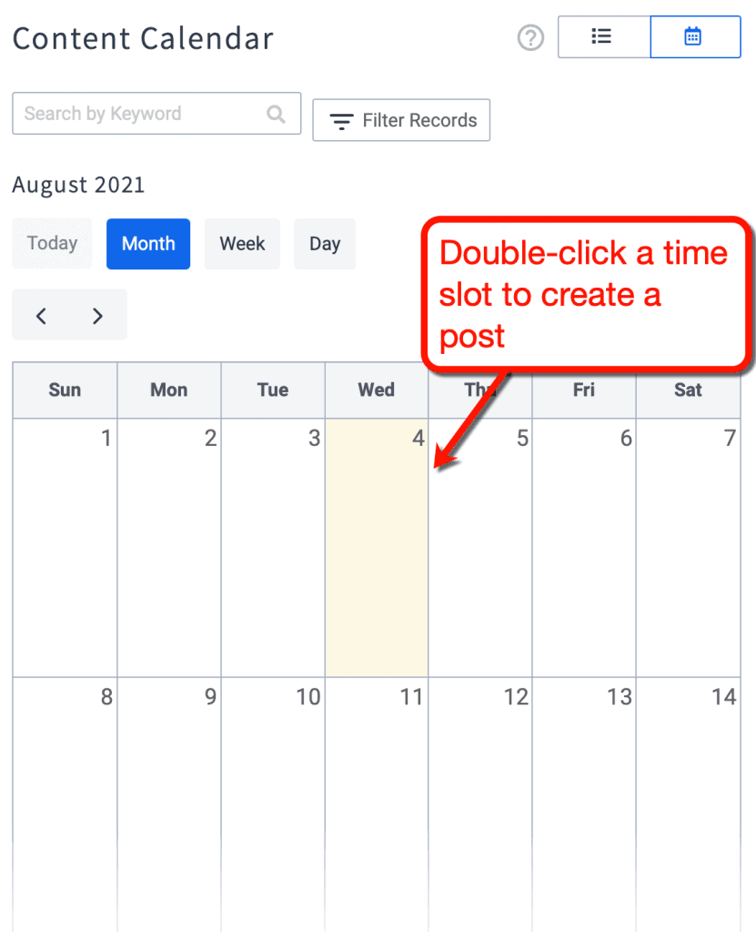 SocialPilot Content Calendar