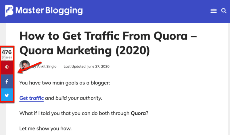 SocialSnap Share Count