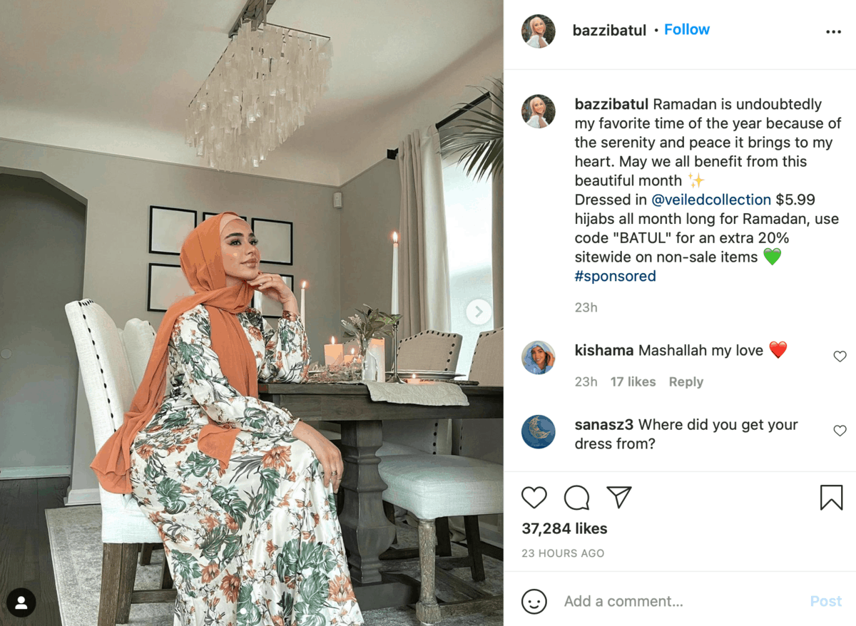 Sponsored Post on Instagram