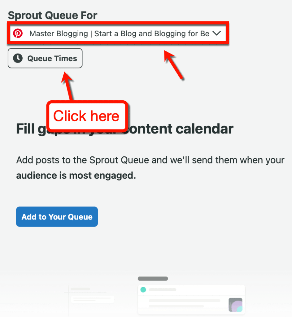 Sprout Queue Configuration Page