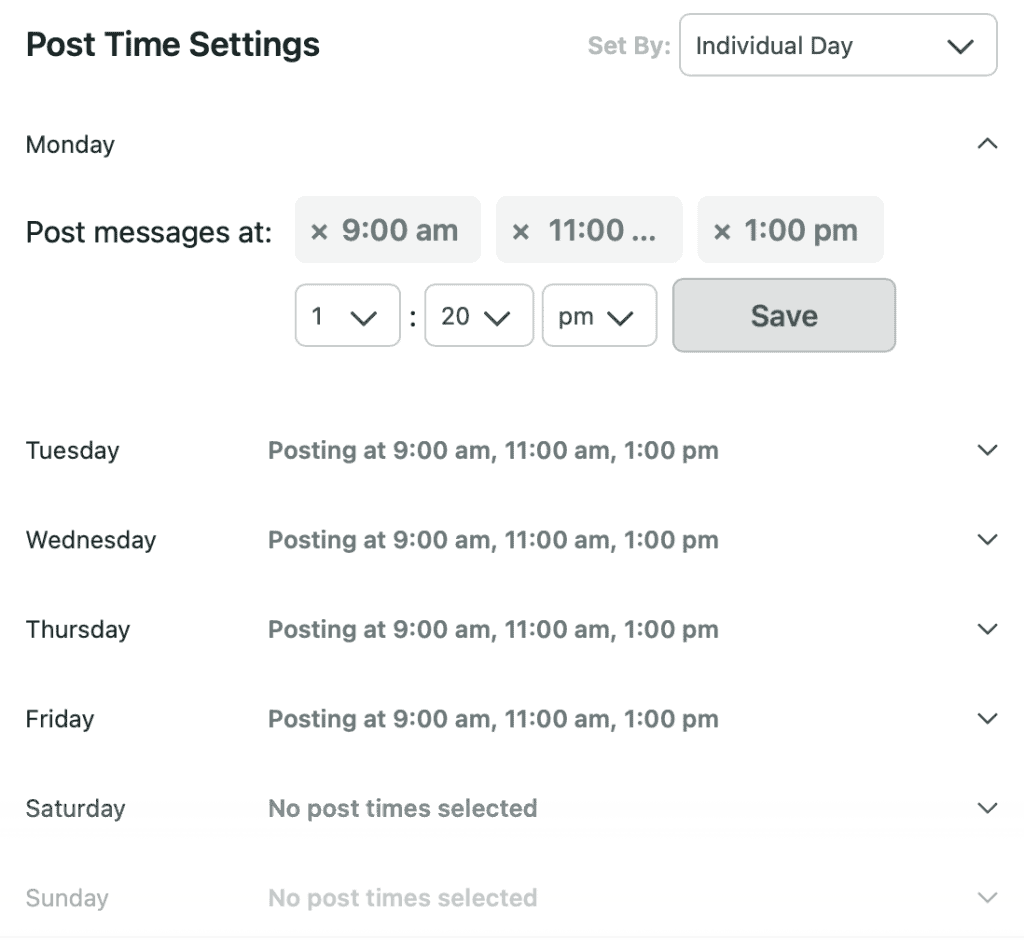 Sprout Social Post Time Settings