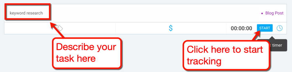 Start Time Tracking on Clockify
