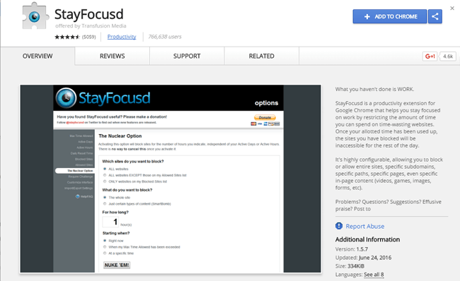 StayFocusd Chrome Extension