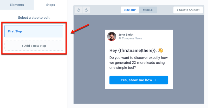 ConvertBox Steps List
