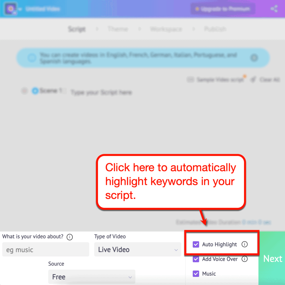 Steve AI auto highlight feature