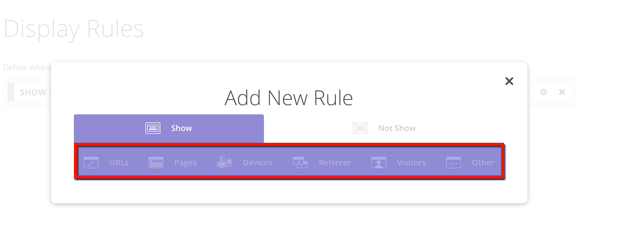 Sumo Share Display Rules