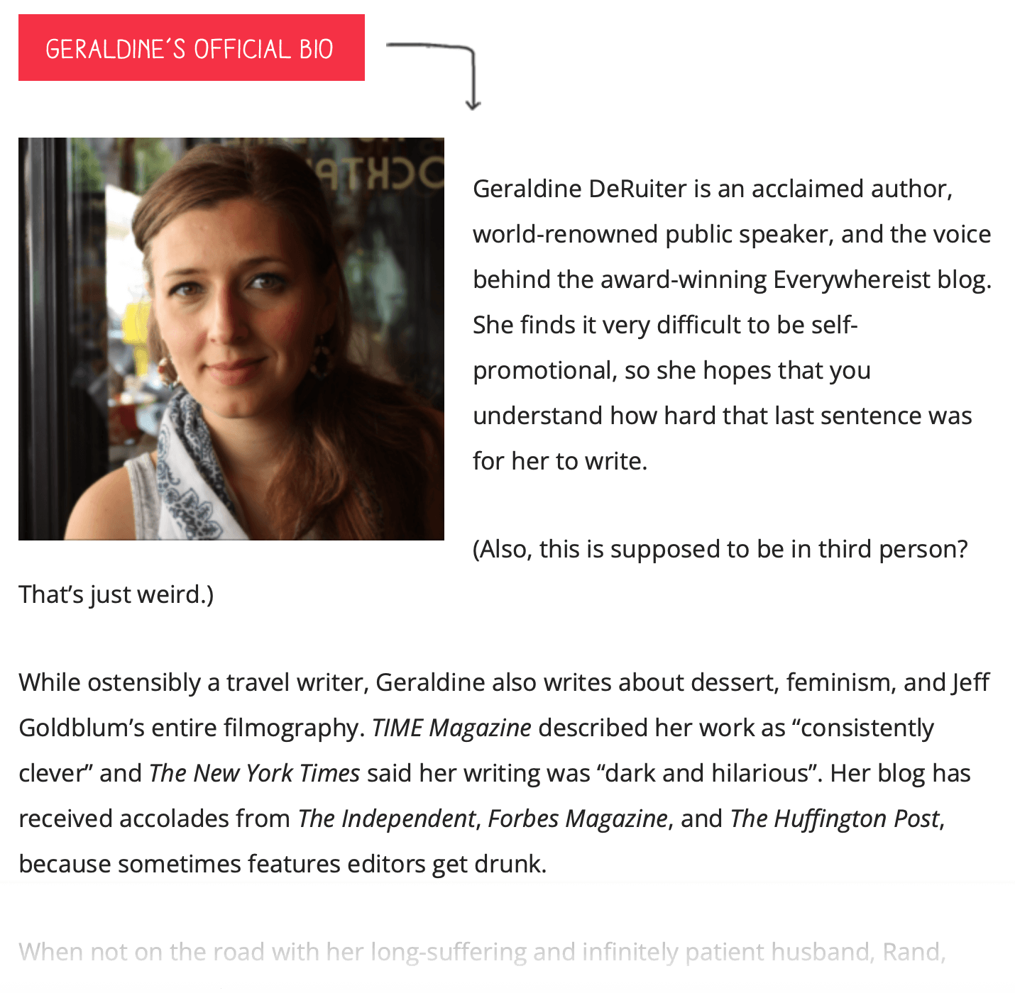 About Geraldine DeRuiter