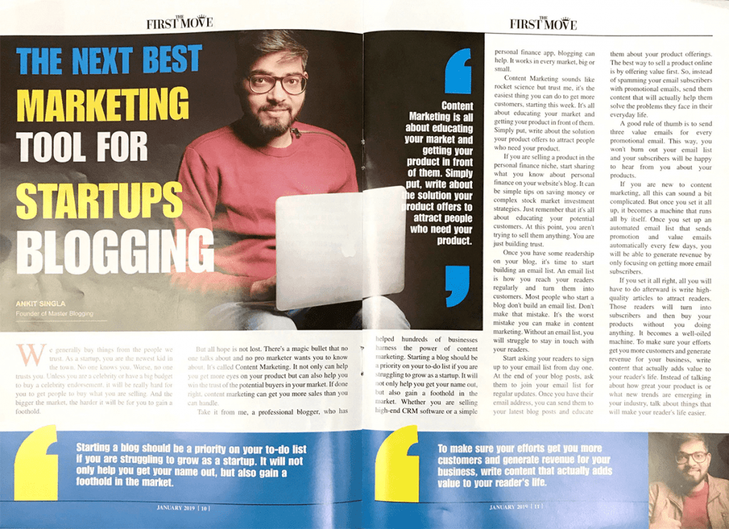 The first move ankit singla