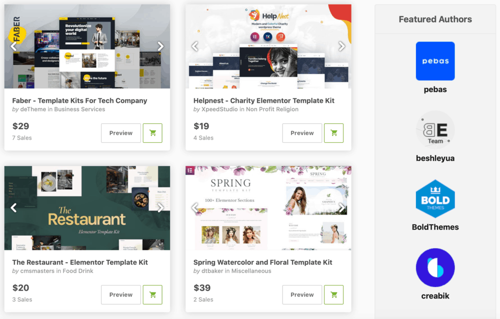 Elementor Templates on ThemeForest