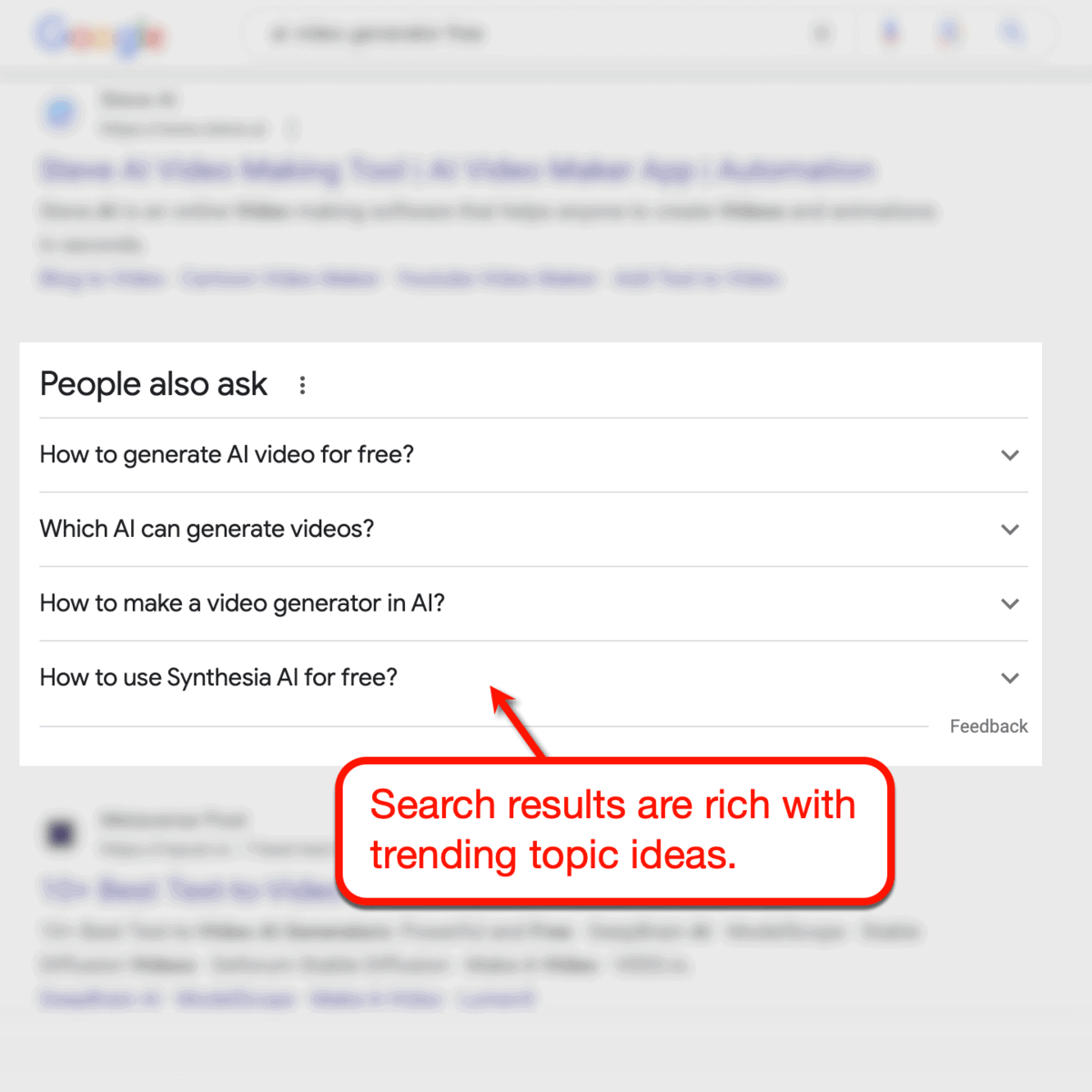 Google Search People also ask suggestions.