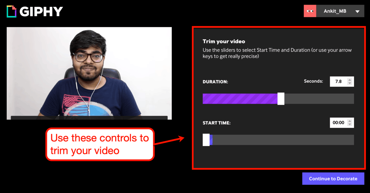 Trimming Your GIPHY Video