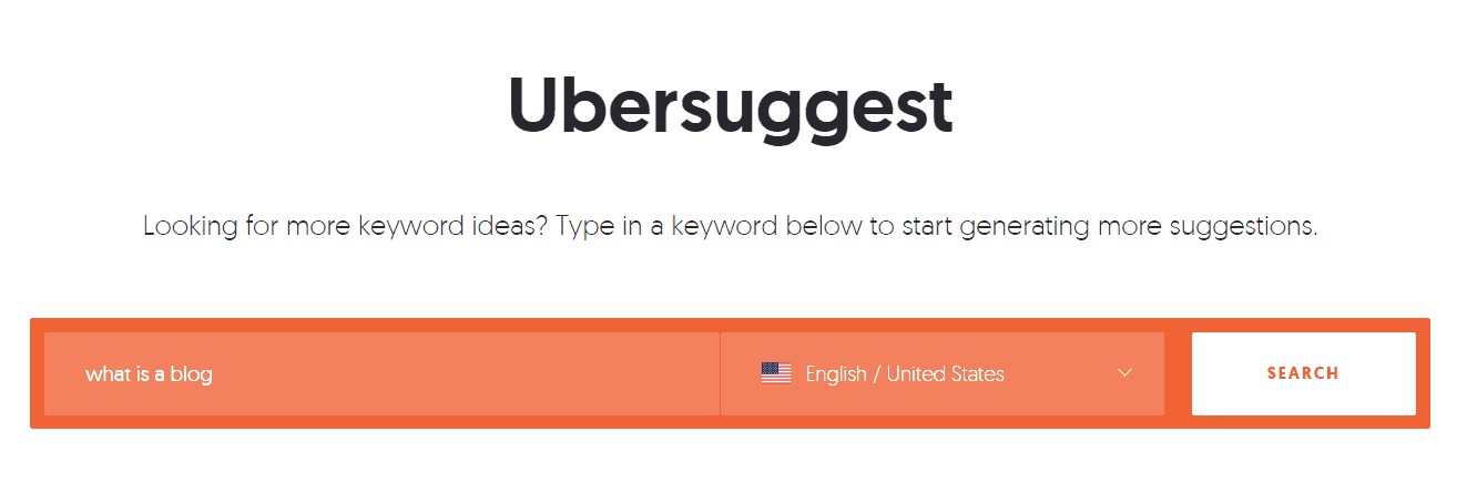 Ubersuggest keyword ideas