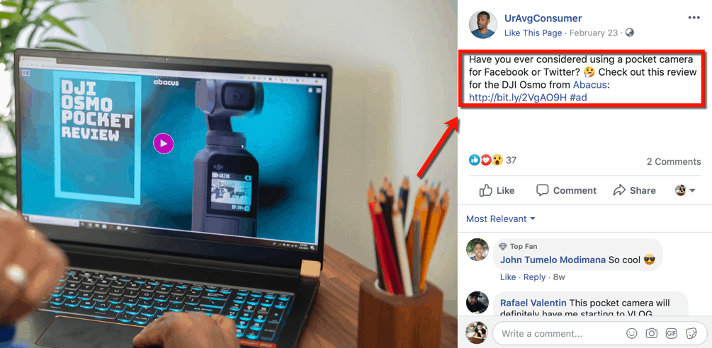 Judner Aura Facebook Post