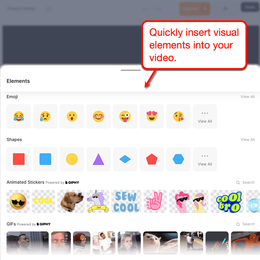 VEED visual elements