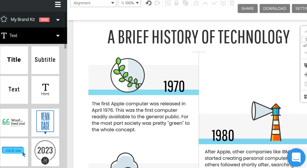 Venngage Main Editor