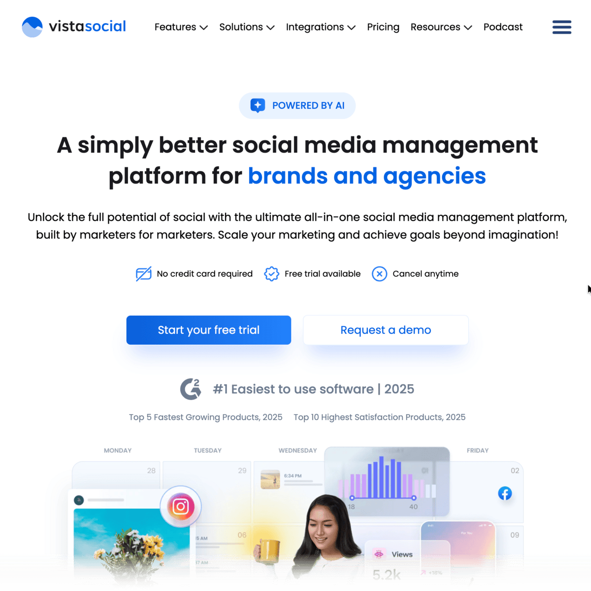 Vista Social Homepage