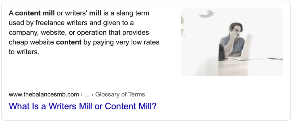 Definition of content mill
